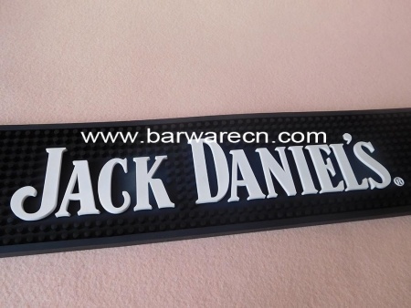 schwarze PVC-Jack Daniels Bar Service-Matte 