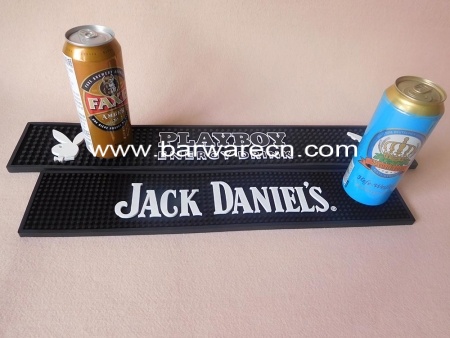 schwarze PVC-Jack Daniels Bar Service-Matte 