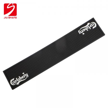 benutzerdefinierte schwarze PVC-Bar-Service-Matte mit Logo 3d 