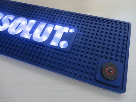 LED-PVC-Tropfmatte mit individuellem Logo 