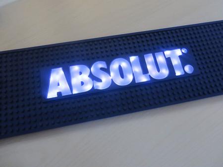 LED-PVC-Tropfmatte mit individuellem Logo 