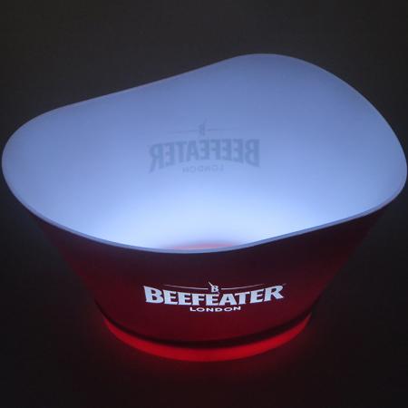 LED-Bierkühlereimer mit ausgehöhltem Logo 