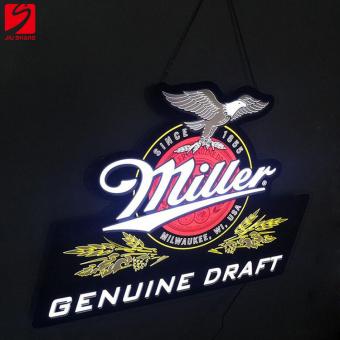 Miller-Logo führte Schild