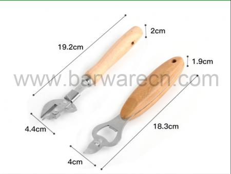 Vintage Holzgriff Flaschenöffner aus Metall lasergraviert 