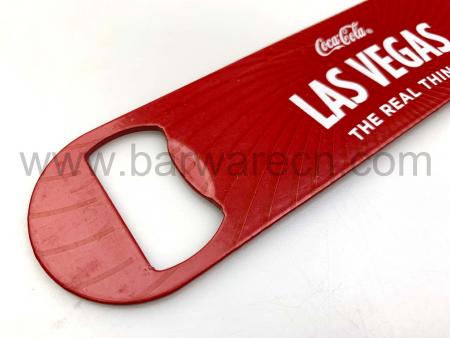 coca cola edelstahl rot pvc beschichtung flacher flaschenöffner 