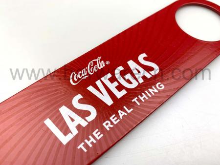 coca cola edelstahl rot pvc beschichtung flacher flaschenöffner 