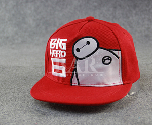 kundenspezifischer weißer Canvas-Hip-Hop-Hut mit Baymax-Logo 