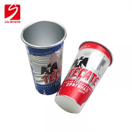 500 ml mehrfarbige Metallic-Aluminium-Becherware 