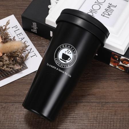 Mobile Kaffeetasse aus Edelstahl 304 mit anpassbarem kreativem Logo 