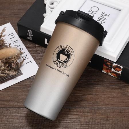 Mobile Kaffeetasse aus Edelstahl 304 mit anpassbarem kreativem Logo 