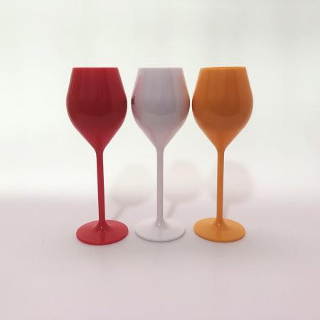 Acryl-Material anpassbare Farbe Logo Becher Champagnerglas 