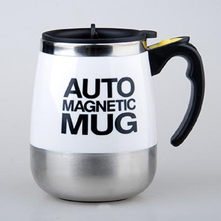 304 Edelstahl magnetische automatische Rührbecher, magnetische rotierende Kaffeetasse, Milchpulver Tasse, anpassbare Logo 